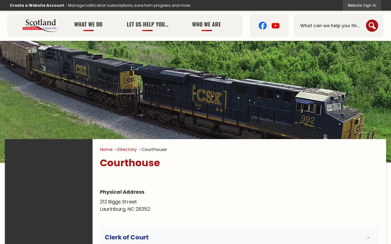 Gibson court records Scotland County courthouse directory source