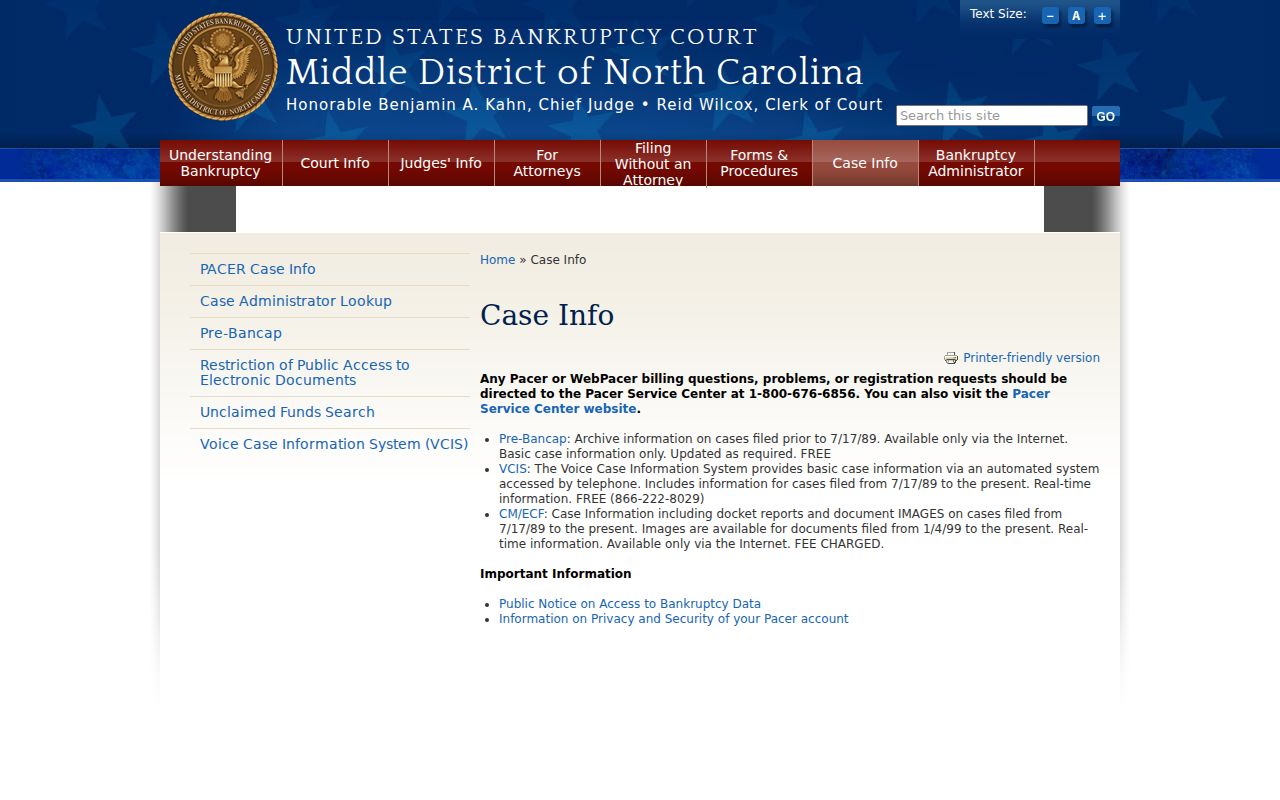 Scotland County court record bankruptcy docket access distinction
