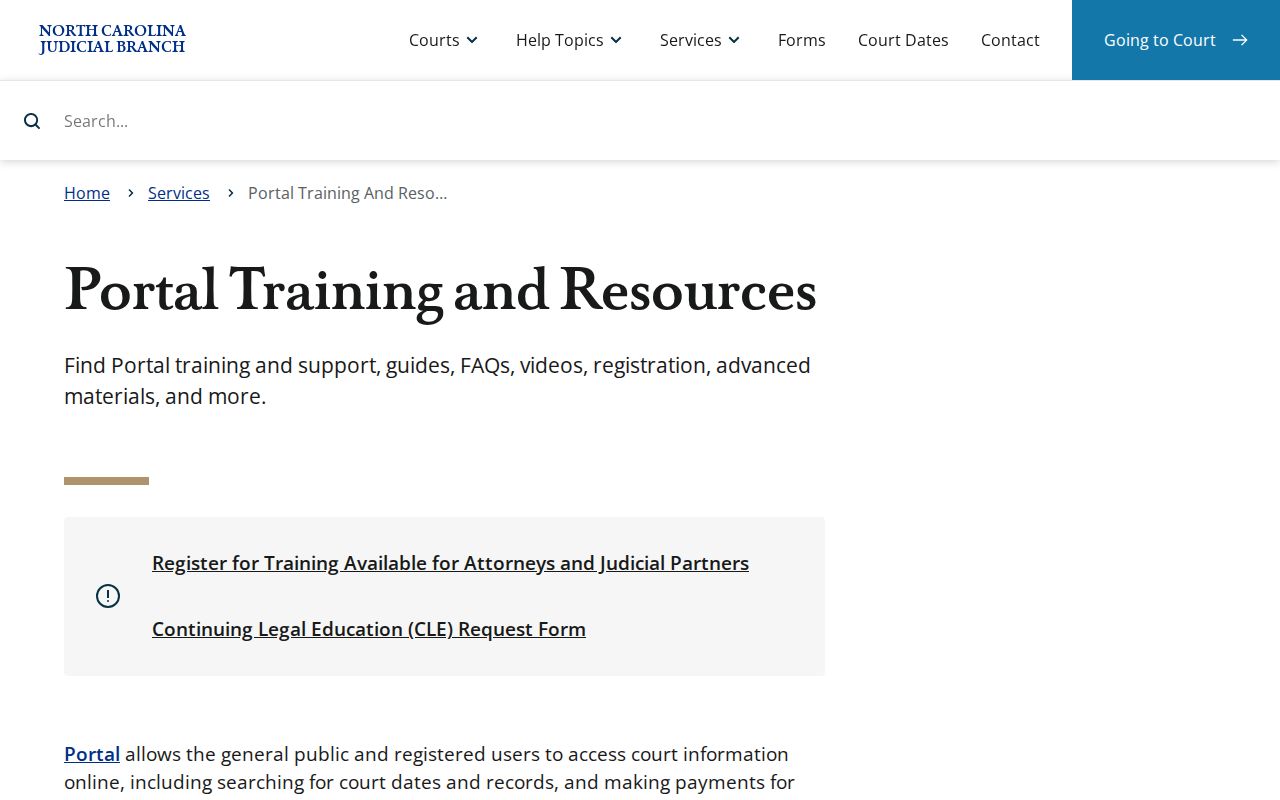 Scotland County court record Portal training and search resources